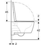 Wandcloset geberit icon | rimless | mat wit