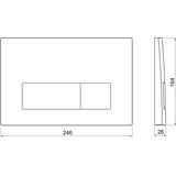 Geberit Delta50 Bedieningspaneel Closet/Urinoir 115.105.11.5