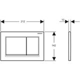 Drukplaat Geberit Omega 30 - Wit - Kunststof - 2-toets Spoeling