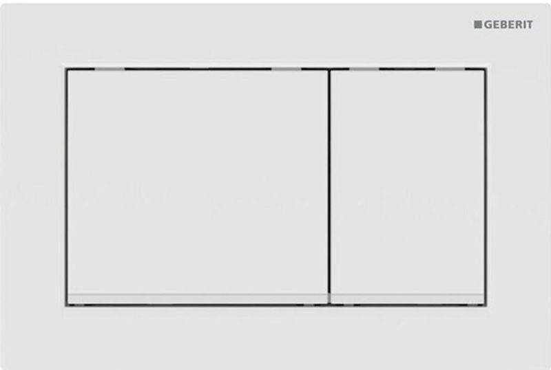 Drukplaat Geberit Omega 30 - Wit - Kunststof - 2-toets Spoeling