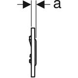 Geberit type 10 bedieningsplaat urinoir - pneumatische spoelactivering - kunststof - mat chroom met glansverchroomde designringen 116.015.JQ.1