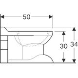 Kindertoilet geberit 300 hoogte 34 cm glanzend wit