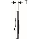 Geberit Sigma21 bedieningplaat, 2-toets spoeling frontbediening voor toilet 24.6x16.4cm messing / betonlook 115652JV1