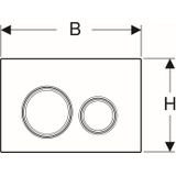 Bedieningsplaat Geberit Sigma 21 voor 2-toets Spoeling Messing Goud / Amerikaans noten