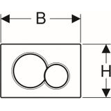Bedieningsplaat Geberit Sigma 01 Voor 2-toets Spoeling Mat Chroom