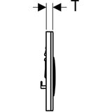 Bedieningsplaat geberit sigma 21 voor 2-toets spoeling chroom /amerikaans noten