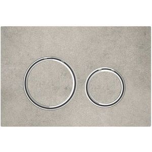 Geberit Bedieningsplaat Sigma21, 2-Toets: Chroom, Betonlook