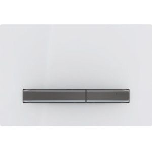 Geberit Bedieningsplaat Sigma50, 2-Toets: Zwartchroom, Wit