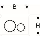 Sigma 20 bedieningspaneel mat wit voor UP320 of UP720 inbouwreservoir