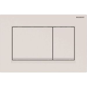 Geberit Bedieningsplaat Sigma30, 2-Toets: Wit Mat, Easy-To-Clean, Wit