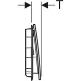 Drukplaat geberit sigma 70 frontbediening 2-toets glas zwart