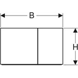 Geberit Sigma70 bedieningsplaat - 2 toets - RVS geborsteld 115.622.fw.1