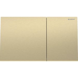 Geberit Sigma70 bedieningsplaat 2 toets messing geborsteld