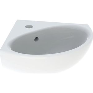 Geberit Bastia hoekfontein rond met kraangat 45,5x40cm wit glans