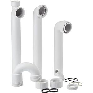Geberit Gaming tafelblad drain G1 1/2 x 40 mm wit voor WM en GS in PP voor een gootsteen 152885111