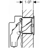 Geberit Inwerpschacht voor Sigma Spoelbakken met Bevestigingsframe