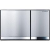 Geberit Sigma60 bedieningplaat, 2-toets spoeling frontbediening voor toilet 24.6x16.4cm chroom 115.796.GH.1