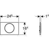 Geberit - Sigma 10 - Bedieningspaneel - Wit Glans