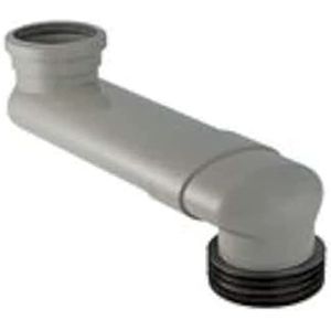 Geberit - Geberit PVC S-hoek: D90 mm Di100-105,6 mm grijs (388.351.29.1)