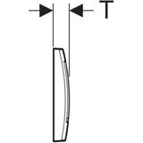 Geberit Twinline Bedieningplaa - 2-toets Spoeling Frontbediening Voor Toilet 34x18.5cm Wit 115.899.KJ.1