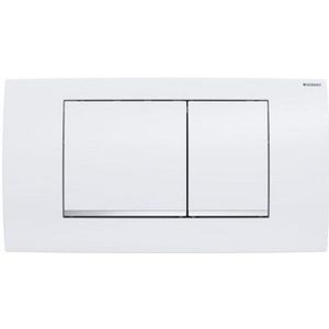 Geberit Twinline Bedieningsplaat - 2-Toets Spoeling - Wit - 34x18.5cm