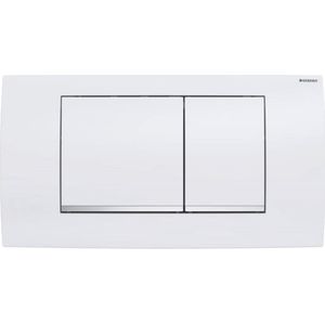 Geberit Twinline Bedieningplaa - 2-toets Spoeling Frontbediening Voor Toilet 34x18.5cm Wit 115.899.KJ.1