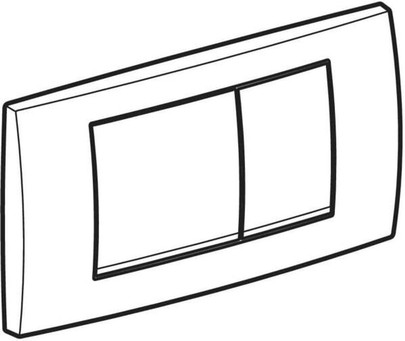 Geberit Twinline Bedieningsplaat - 2-Toets Spoeling - Wit - 34x18.5cm