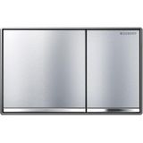 Geberit Omega60 bedieningplaat, 2-toets spoeling frontbediening voor toilet 18.4x11.4cm chroom geborsteld 115081GH1