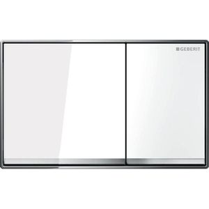 Geberit 115081SI1 afdekplaat OMEGA 60 115.081.SI.1 2-hoeveelheden spoeling glas wit