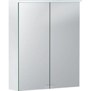 Geberit Optie Basis spiegelkast met verlichting, twee deuren, breedte 55cm, 500258001