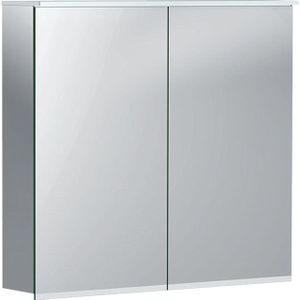 Geberit Option Plus spiegelkast met 2 deuren, verspiegelde achterwand en LED-verlichting 70 x 75 x 17,2 cm