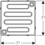 Geberit Putrooster Voor Doucheput Vloer Vergrendbaar 7.1x7.1 cm RVS