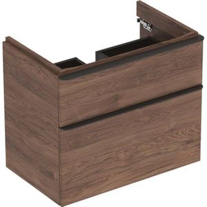 Geberit Smyle wastafelonderkast 2 la 73,4x62cm notelaar hickory 500353JR1