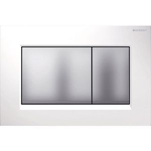 Geberit - Betätigungsplatte Sigma30, für 2-Mengen-Sp. weiß / mattchrom / mattchrom 115.883.KL.1