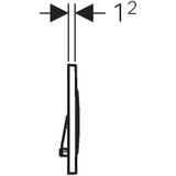 Geberit 115.882.KH.1 Sigma 20 bedieningsplaat, mat chroom/hoogglans verchroomd