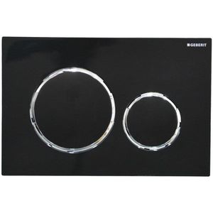 Geberit Sigma20 bedieningsplaat zwart/chroom/zwart