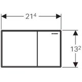 Geberit Sigma60 bedieningsplaat - 2-toets spoeling - vierkant - chroom geb. 115.640.GH.1