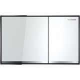 Geberit Sigma60 bedieningsplaat - 2-toets spoeling - vierkant - glas wit 115.640.SI.1
