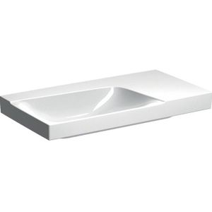 Geberit Xeno2 wastafel 90 cm zonder kraangat afleg rechts met Keratect, wit
