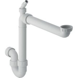 GEBERIT 152.957.11.1 RUIMTEBESPARENDE SIFON VOOR SPOELBAK 1 SPOELBAK D40MM WIT