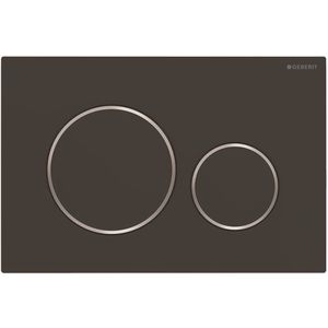Geberit Sigma20 Bedieningplaat met Frontbediening Voor Toilet 24.6x16.4cm Zwart Mat 115882141