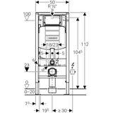 Saqu - Vorwandelement geberit Duofix Wand-WC 112cm mit Sigma Unterputzspülkasten UP320 - 111.300.00.5