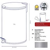 Kela - Mats - Pedaalemmer - Licht Grijs - Inhoud 12 L