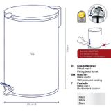 Prullenbak - Zwart - Kunststof - 30 Liter