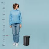 Prullenbak - Zwart - Kunststof - 30 Liter