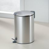 Pedaal Afvalemmer, 12 L, Zilver - Kelas-sMats