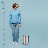 Pedaal Afvalemmer, 12 L, Zilver - Kelas-sMats