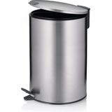 Pedaal Afvalemmer, 12 L, Zilver - Kelas-sMats
