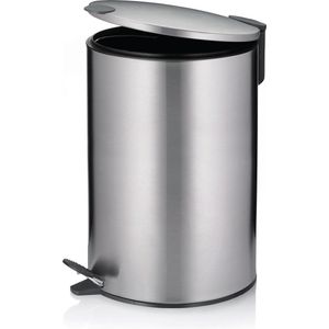 Pedaal Afvalemmer, 12 L, Zilver - Kelas-sMats