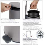 Kela - Mats - Pedaal Afvalemmer - Beige - Inhoud 12 L